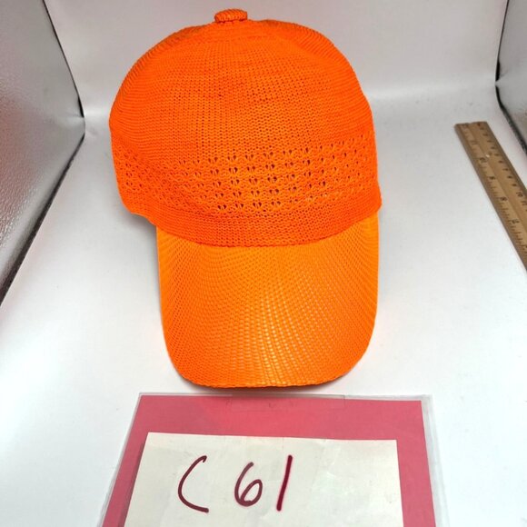 Neon Orange Mesh Trucker Hat For Outdoor Adventures & Fun C61 - Picture 4 of 4